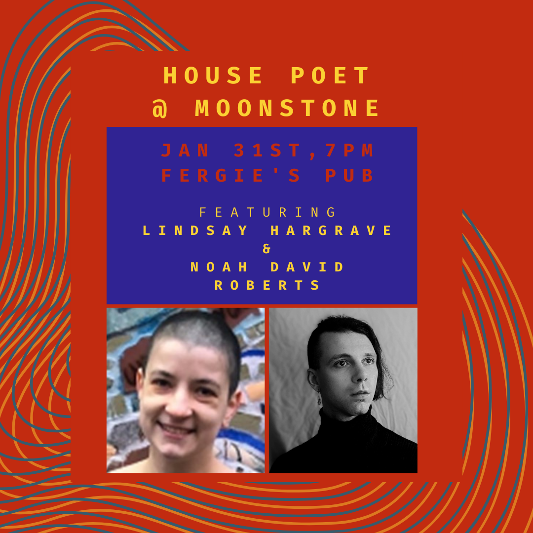 Live Poetry: House Poet @ Fergie’s with Lindsay Hargrave and Noah David Roberts