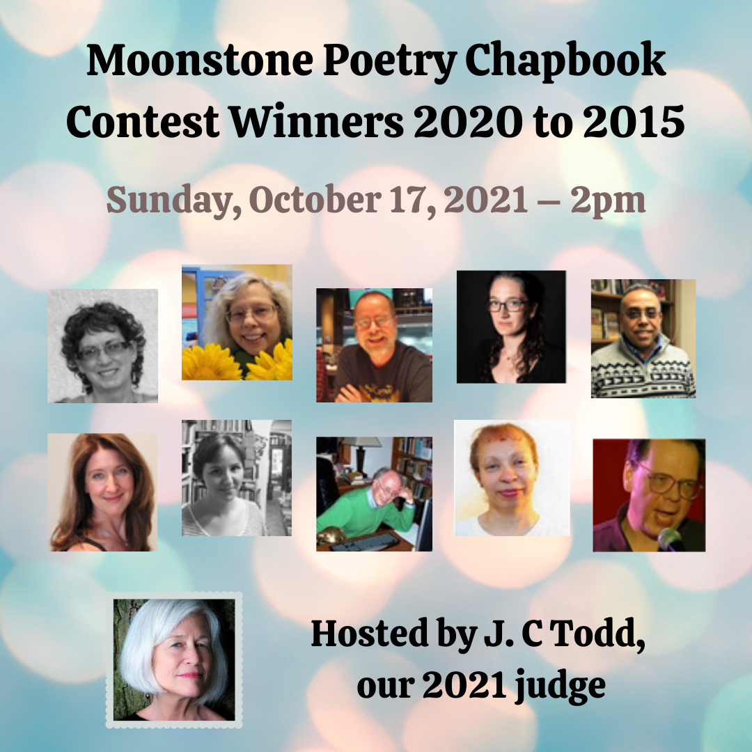 Virtual Poetry Reading: Moonstone Chapbook Contest Winners 2020 to 2015