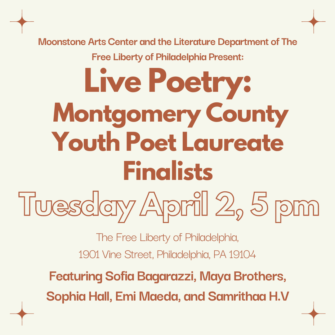 Poetry Reading: Montgomery County Youth Poet Laureate Finalists